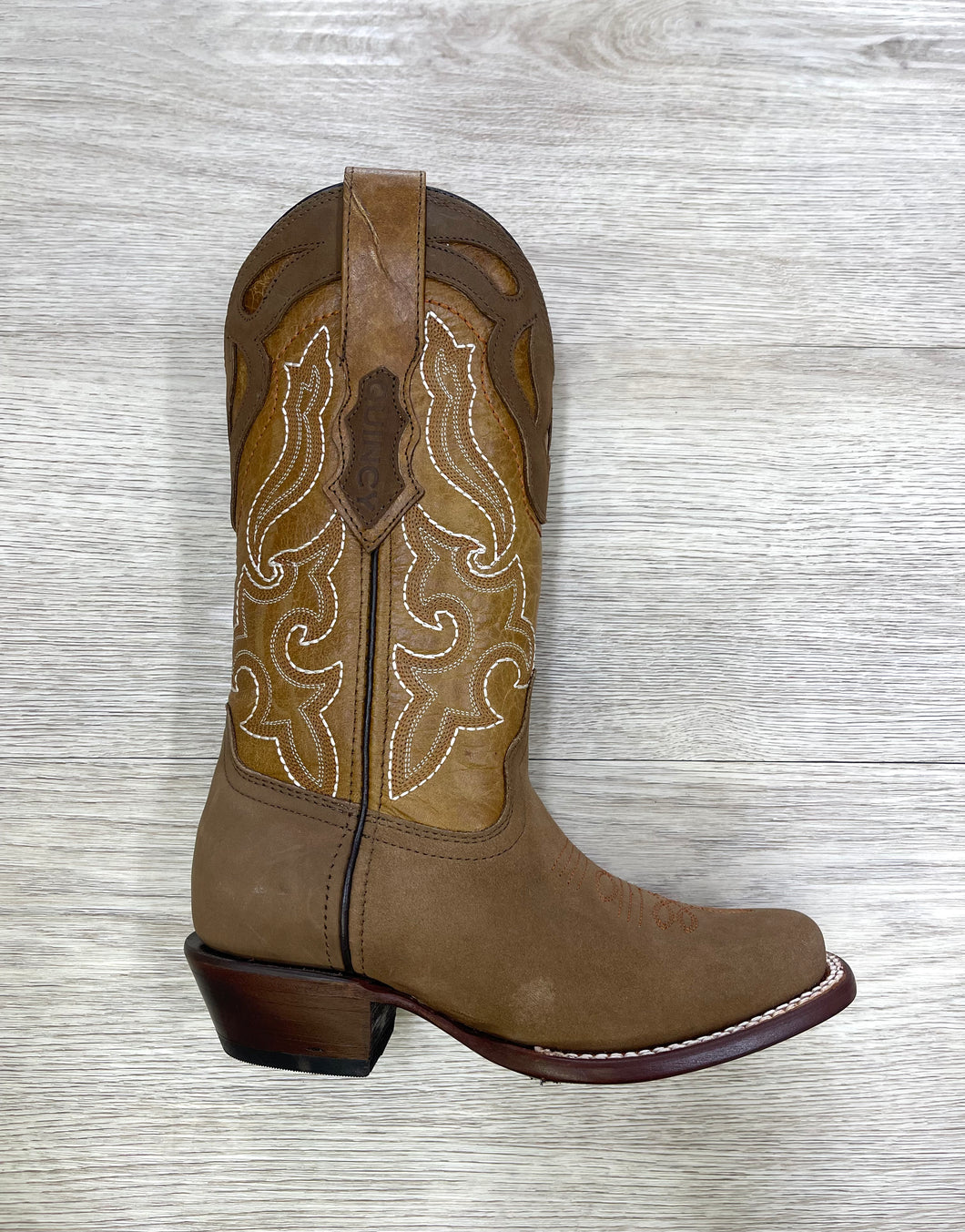 Quincy Tan Square Toe Women Western Boot On Sale*