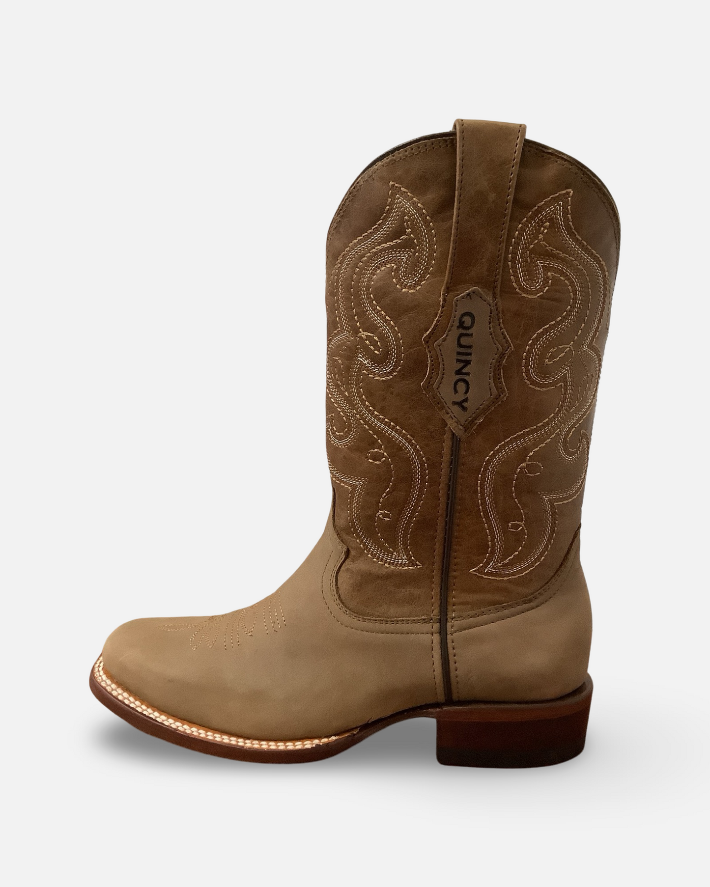 Quincy Tan Square Toe Men Western Boot