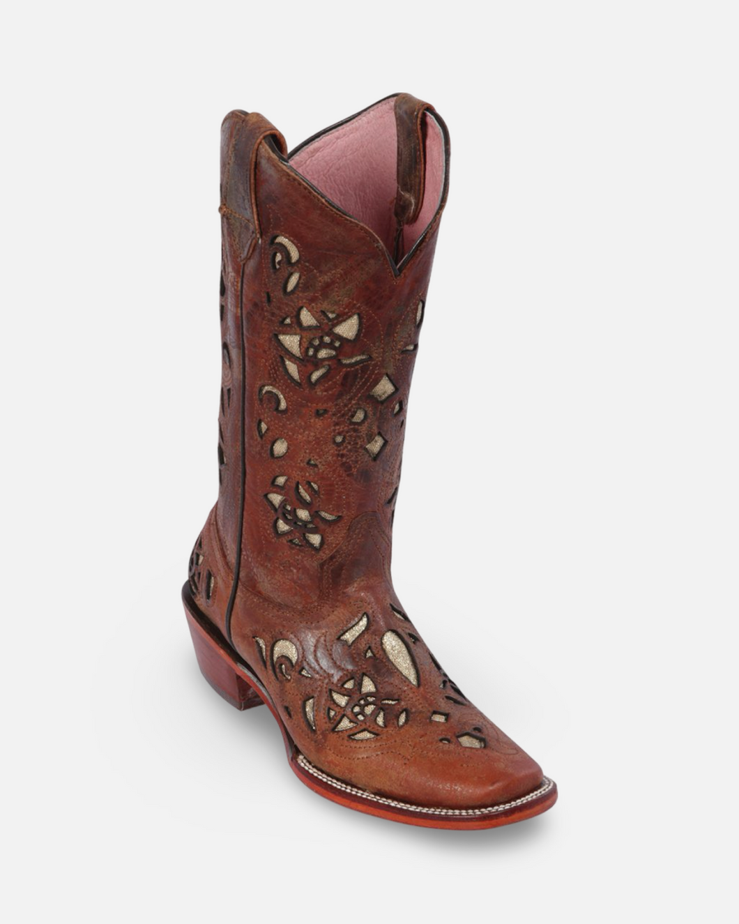 Quincy Boot Brown Volcano Leather Square Toe Cowgirl Boots