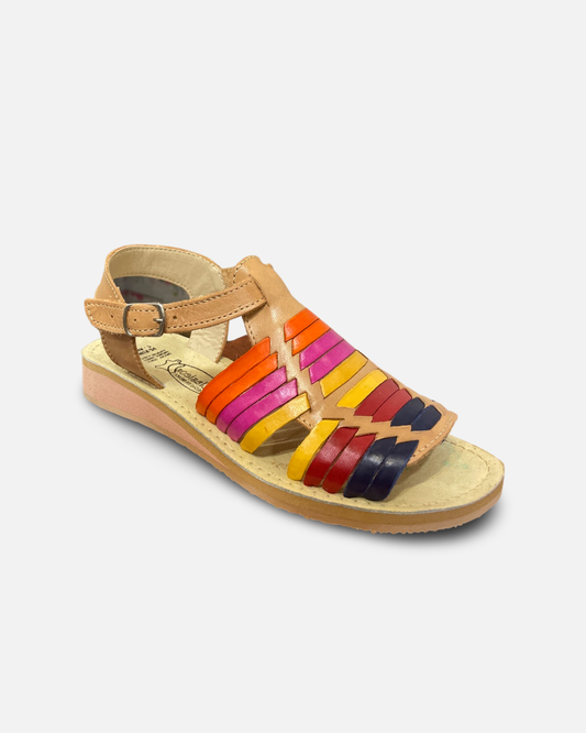 ImporMexico Artisanal Multi-Color Leather Women Huaraches