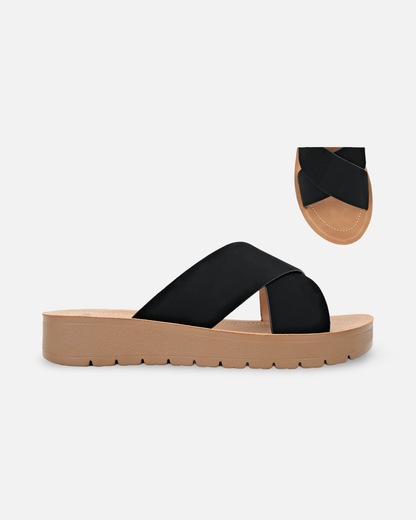 City Classified Wide Fit Tyle Platform Sandal