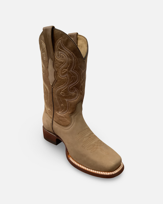 Quincy Tan Square Toe Men Western Boot