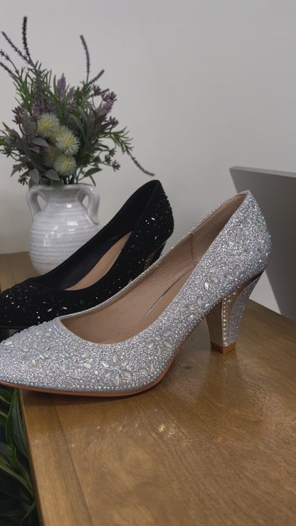 Forever Perform Rhinestone Short Heel