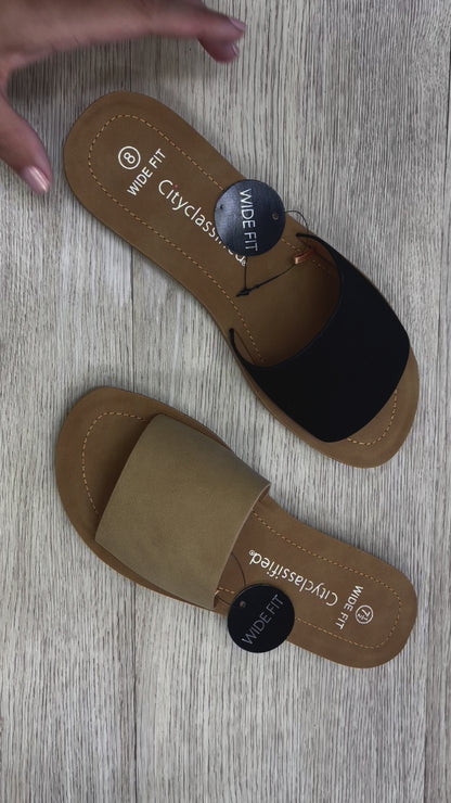 Classified Wide Fit Inline Slide Sandal