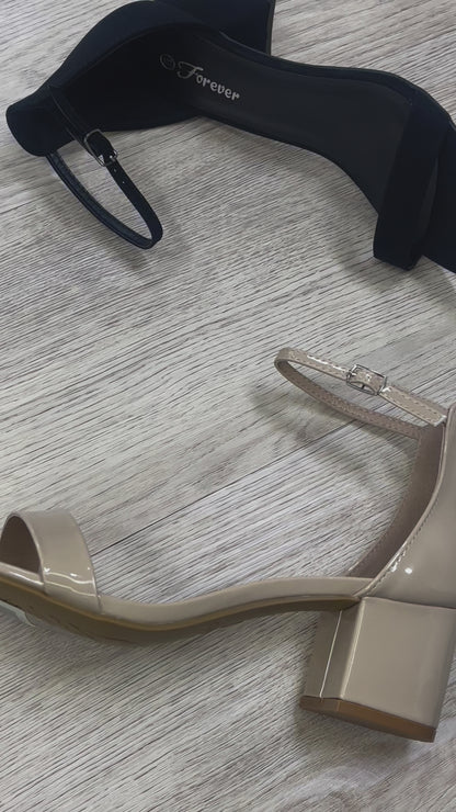Forever Nataly Ankle Strap Block Heel