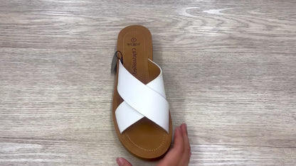 City Classified Wide Fit Tyle Platform Sandal