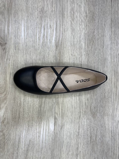 Soda Nutwood Mary Jane Ballet Flat