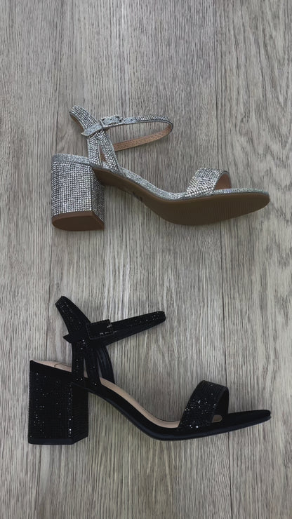 Delicious Ulicia Chunky Sparkly Heel