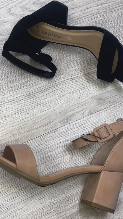 Soda Hallie Wide Fit Chunky Heel