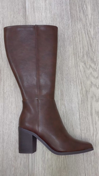 Soda Talk Wide Fit Knee High Pointed Toe Boot