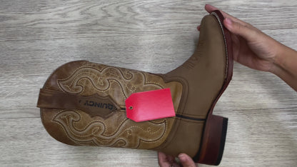 Quincy Tan Square Toe Men Western Boot