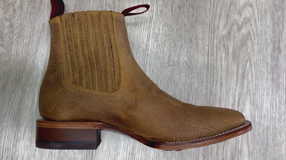 Quincy Q82B2731 Tan Square Toe Men Botin