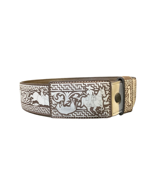 Chaparral Quemado Pintado Suerte Charra Belt