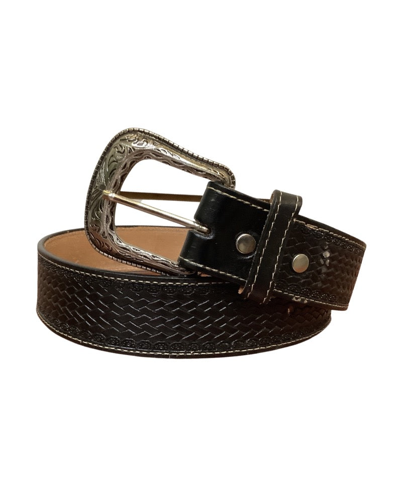 ImporMexico Blk Leather Belt