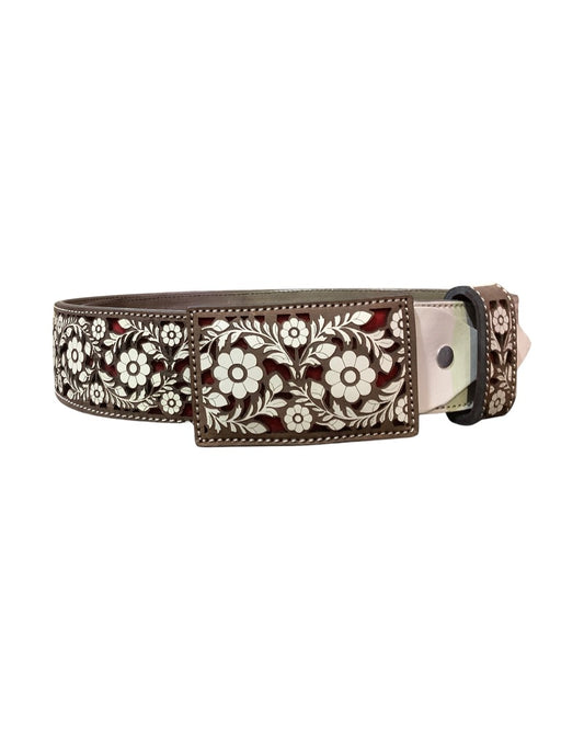 Chaparral Quemado Navajeado Flores Chicas Belt*