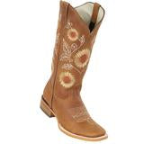 Load image into Gallery viewer, Quincy Boots Sunflower Tan Leather Wide Square Toe Boot
