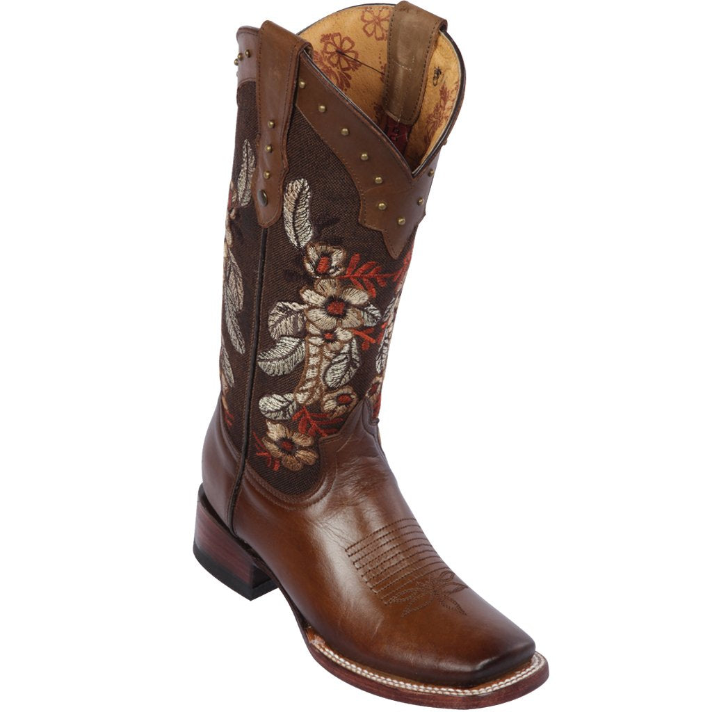 Quincy Boots Dark Brown Cow Leather Wide Square Toe Boot