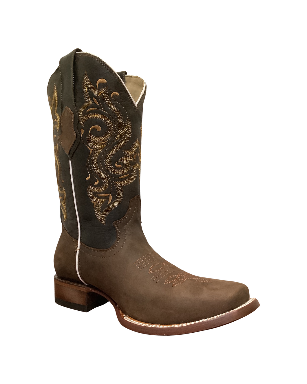 Quincy Q8125407 Chocolate Square Toe Men Boots