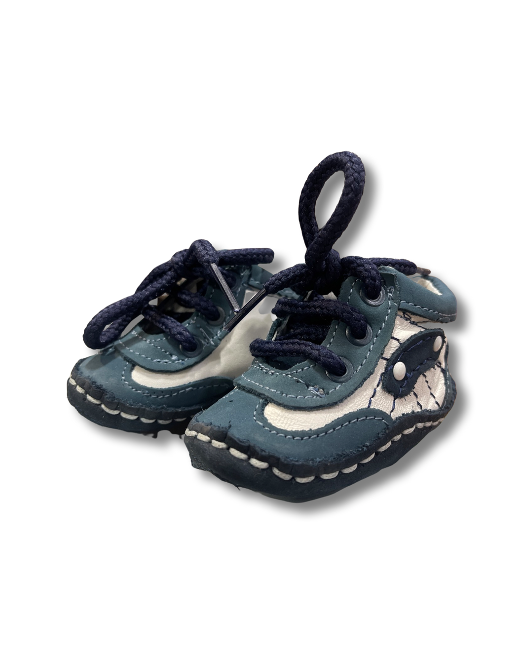 ABC Navy Blue/White Leather Kid Shoe