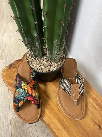 Arles Artisanal Leather Multicolor Men Sandals