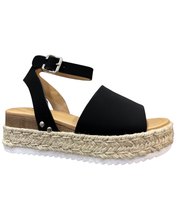 Load image into Gallery viewer, Soda Topic Tweed Platform Sandals
