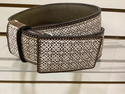 Chaparral Quemado Pintado Trabado Leather Belt