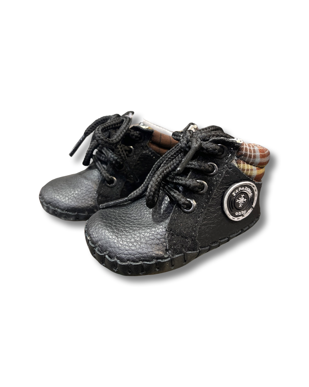 ABC Black Leather Kid Shoe
